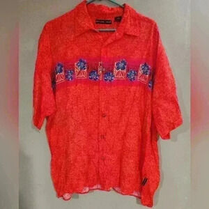 Natural Issue Hawaiian vibrant button short sleeve shirt size XL